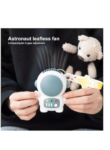 Generic Mini Handheld Fanportable Fan, Mini Astronaut Fan, Portable Bladeless Fan, USB Rechargeable Battery &amp; Anti-Slip Handle With Keychain, Summer Daily Cooling D&eacute;cor