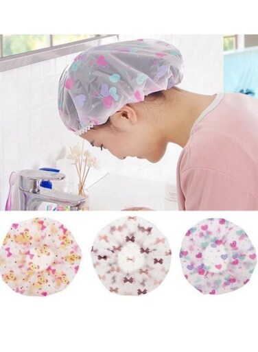 مجموعة بيج من 12 قطعة، 28 سم، قبعة استحمام مقاومة للماء، قبعة استحمام سميكة للاستخدام مرة واحدة للنساء والرجال، قبعة استحمام مضادة للزيوت والدخان للعناية بالشعر