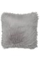 وسادة فرو ناعمة عامة محشوة بالبوليستر الرمادي 40 × 40 سم