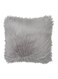 وسادة فرو ناعمة عامة محشوة بالبوليستر الرمادي 40 × 40 سم