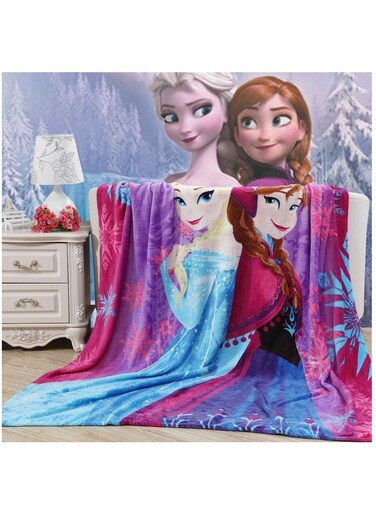 Generic Kids Blanket Cute Anime Sofa Cover Summer Air Conditioning Blanket For Bed Cartoon Leisure Bedspread Soft Sheets Blue