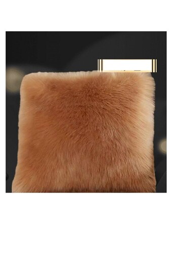 وسادة كرسي فاخرة مصنوعة من فرو الأغنام الطبيعي 100%، طويلة الشعر، مناسبة للمنزل والمكتب والسيارة، وسادة مقعد مستطيلة من الصوف الخالص، مناسبة لفصل الشتاء