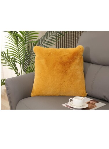 غطاء وسادة زينة من الفرو الصناعي الناعم، غطاء وسادة ناعم للكراسي والأرائك، ديكور منزلي