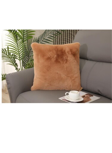 غطاء وسادة زينة من الفرو الصناعي الناعم، غطاء وسادة ناعم للكراسي والأرائك، ديكور منزلي