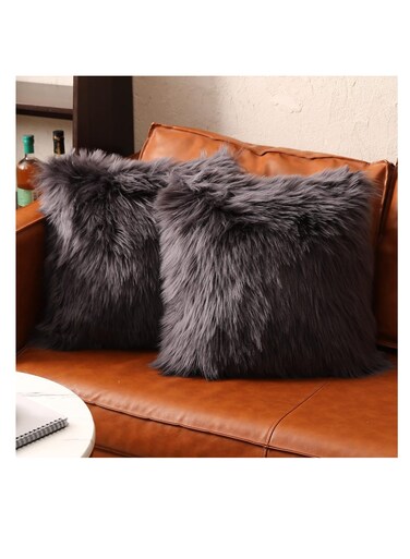 غطاء وسادة زينة من الفرو الصناعي الناعم، غطاء وسادة ناعم للكراسي والأرائك، ديكور منزلي