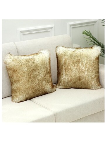 وسادة ناعمة عامة، وسائد صوفية، غطاء وسادة من الفرو، وسادة أريكة وسرير، وسائد مخملية، وسادة زينة من الفرو الصناعي، 45 × 45 سم