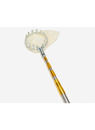 أداة قطف فواكه عامة مع حقيبة قماشية كبيرة - حصادة فواكه أشجار عالية الارتفاع للتفاح والخوخ والكمثرى والحمضيات - معدات حصاد حدائق خفيفة الوزن مع حقيبة تجميع ناعمة الملمس