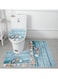 Baig Non-Slip Bath Mat Set, Beach Shell Pattern Microfiber Rugs, Bath Mat Set And Toilet Mat, Absorbent Floor Rugs, 3 Piece