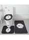 Baig Non-Slip Bath Mat Set, Beach Shell Pattern Microfiber Rugs, Bath Mat Set And Toilet Mat, Absorbent Floor Rugs, 3 Piece