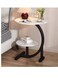 Baig Sleek C-Shaped Accent Table - Space-Saving Side Table For Office And Living Room