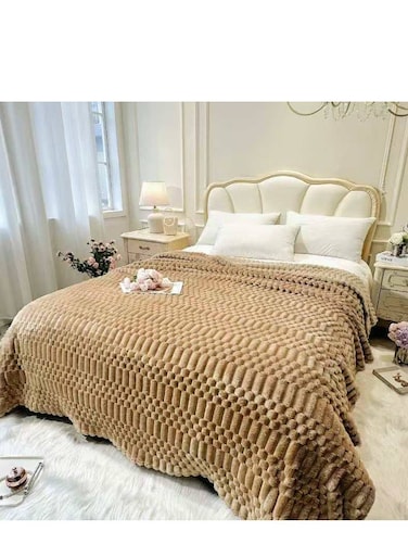 Baig Bedding Waffle Plush Multifunctional Blanket Warm Soft Tuff Blanket Suitable Velvet 200*230cm Breathable