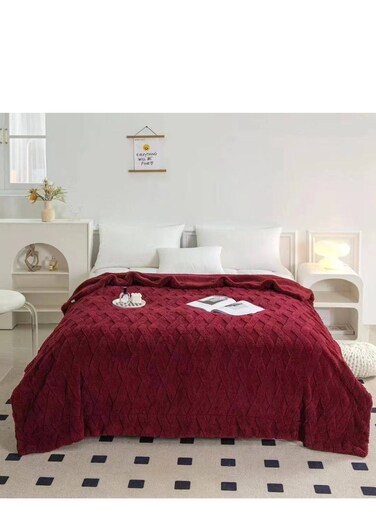 Baig Bedding Waffle Plush Multifunctional Blanket Warm Soft Tuff Blanket Suitable Velvet 200*230cm Breathable