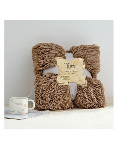 Baig Fluffy Faux Fur Bedspread Blankets For Sofa Beds Sofa Throw Blanket Sofa Soft Plush Bed Cover Baby Blanket 160X130cm