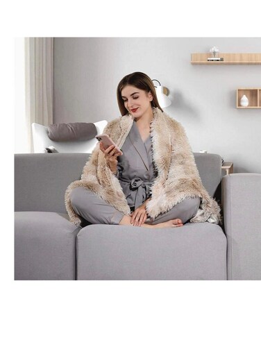Baig Luxury Faux Fur Throw Blankets Winter Beds Sofa Blanket Double Layer Fluffy Soft Warm Home Decor Imitated Faux Fur Mink Blanket (Fluffy1)
