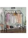 Generic Simple Coat Rack Clothing Rack Drying Rack Floor Standing Clothes Hanging Storage Home Furniture Telescopic Mobile Cloth Rail