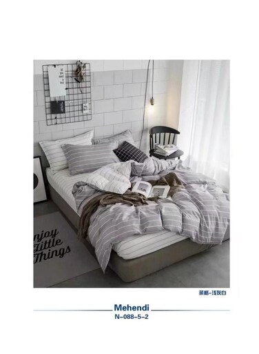 Generic Single Size Duvet Cover Sets Classic Pattern Bedding Cover Set (1 Duvet Cover 160 * 210cm +Fitted Bed Sheet 120X200 * 30cm +2 Pillowcases)