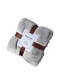 Generic Winter Solid Thickened Warm Flannel Blanket Combination Silver Grey 40X35X30cm
