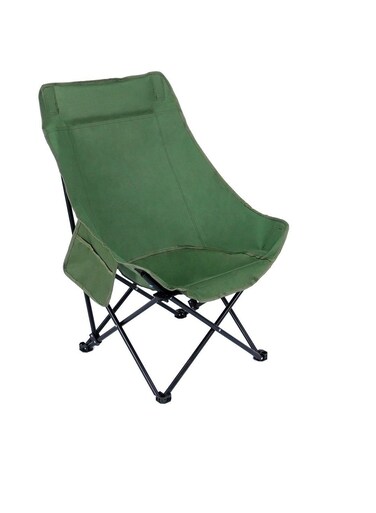 Baig Outdoor Camping Portable Chair Semi-Reclining Camping Moon Chair High-Backrest Moon Chair Outdoor Folding Chair