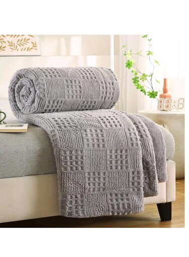 بطانية مخملية الملمس - بطانية فائقة النعومة - راحة فائقة من الفلانيل، مقاس كينج 230 × 200 سم