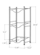 Generic 3-Tier Water Bottle Holder Silver 29.52X13.39 Inch