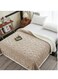 Generic Elegant Embossed Flannel Blanket - Plush, Warm &amp; Lightweight, 230X200cm