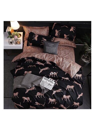 Baig Petals And Floral Designs Single Size Duvet Cover Set, Multicolour Fitted Sheets Size 120X200 30cm Cotton Polyester 160X210cm