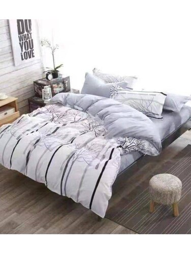 Baig Petals And Floral Designs Single-Size Duvet Cover Set, Multicolour Fitted Sheets Size 120X200 30cm Cotton Polyester 160X210cm