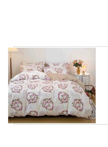 Baig Petals And Floral Designs Single-Size Duvet Cover Set, Multicolour Fitted Sheets Size 120X200 30cm Cotton Polyester 160X210cm