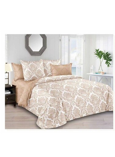 Baig Petals And Floral Designs Single-Size Duvet Cover Set, Multicolour Fitted Sheets Size 120X200 30cm Cotton Polyester 160X210cm
