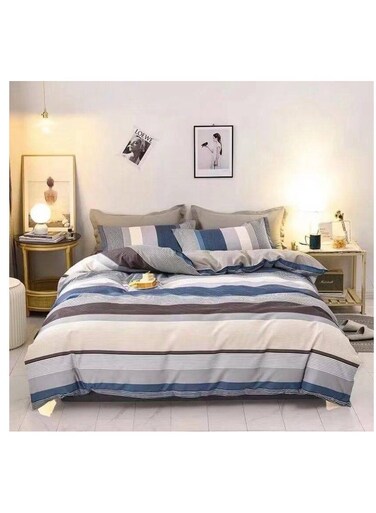 Baig Petals And Floral Designs Single-Size Duvet Cover Set, Multicolour -160X210cm, Fitted Sheets Size 120X200+30cm Cotton+Polyester