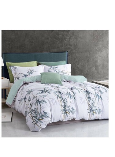 Generic Flowers Multi Coloured Bedding Duvet Cover Set 100% Cotton 200 Thread Count Quilt Covers Double King Super King Bed Size Grey
