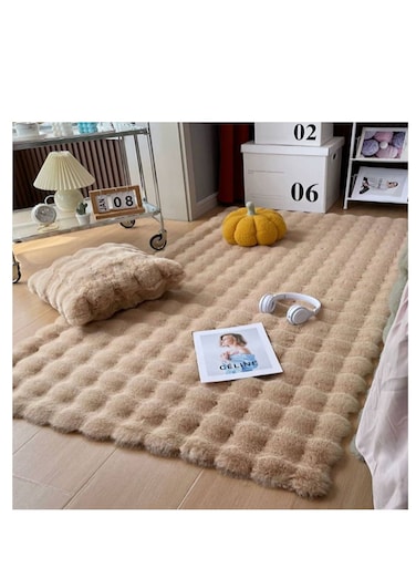 Baig Luxury Bobble Velvet Floor Rug - 180&times;60cm Soft Plush Bedside Carpet For Bedroom, Living Room, Or Dorm - Non-Slip, Soft &amp; Stylish