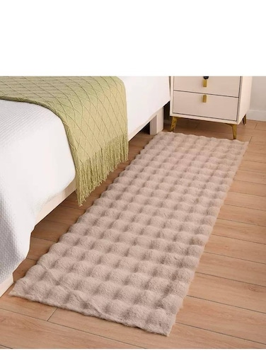 Baig Luxury Bobble Velvet Floor Rug - 180&times;60cm Soft Plush Bedside Carpet For Bedroom, Living Room, Or Dorm - Non-Slip, Soft &amp; Stylish