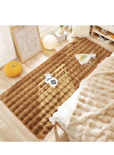 Baig Luxury Bobble Velvet Floor Rug - 180&times;60cm Soft Plush Bedside Carpet For Bedroom, Living Room, Or Dorm - Non-Slip, Soft &amp; Stylish