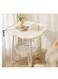 Baig Modern Clover-Shaped Side Table With Storage Shelf - Elegant Multi-Use Accent Table For Living Room, Bedroom, Or Office