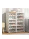 Generic Multilayer Simple Shoe Cabinet DIY Assembled Space-Saving Shoe Organizer Shelf Home Dorm Storage Closet Dustproof Shoes Rack Box