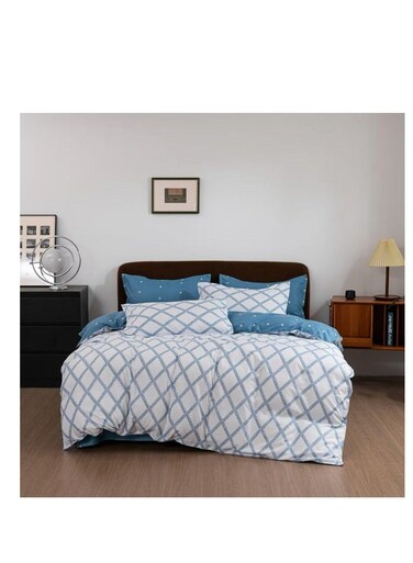 Baig Pattern Of Geometric Elements Home Bedding 6Pcs Duvet Covers Set Digital Print Polyester Flat Bed With Pillowcase 100% Polyester