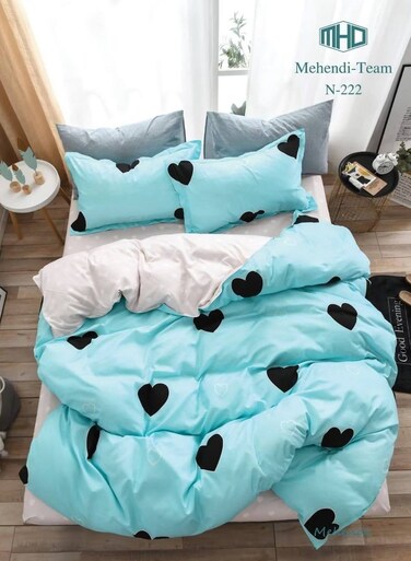 Baig Petals And Floral Designs Single Size Duvet Cover Set, Multicolour Fitted Sheets Size 120X200 30cm Cotton Polyester 160X210cm