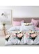 Baig Soft Cotton 6 Pcs King Size Duvet Cover Set, Fitted Bedsheet Comforter Cover, Bedding With Zipper Closure And Corner Ties M