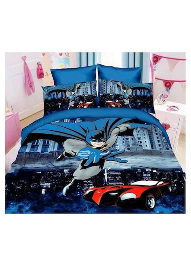 طقم بيج مكون من 4 قطع، طقم لحاف مفرد للأطفال - خفيف الوزن، قابل للغسل في الغسالة، مقاس 160 × 210 سم