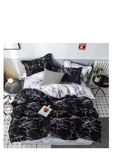 طقم بيج مكون من 4 قطع، لحاف مفرد للأطفال - خفيف الوزن، قابل للغسل في الغسالة، بنقوش لطيفة، 160 × 210 سم