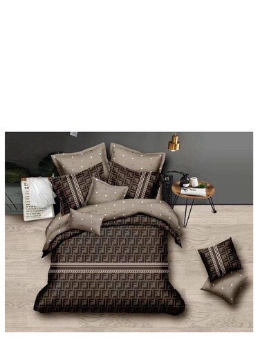 طقم بيج مكون من 4 قطع، لحاف مفرد للأطفال - خفيف الوزن، قابل للغسل في الغسالة، بنقوش لطيفة، 160 × 210 سم