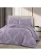 طقم ملاءات سرير وغطاء لحاف من بيج، 6 قطع، مقاس كينج - 220×240 سم - ناعم ومريح وأنيق (AC-1)