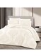 طقم ملاءات سرير وغطاء لحاف من بيج، 6 قطع، مقاس كينج - 220×240 سم - ناعم ومريح وأنيق (AC-1)