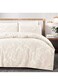 طقم ملاءات سرير وغطاء لحاف من بيج، 6 قطع، مقاس كينج - 220×240 سم - ناعم ومريح وأنيق (AC-1)