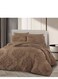 طقم ملاءات سرير وغطاء لحاف من بيج، 6 قطع، مقاس كينج - 220×240 سم - ناعم ومريح وأنيق (AC-1)