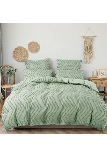 طقم ملاءات سرير وغطاء لحاف من بيج، 6 قطع، مقاس كينج - 220×240 سم - ناعم ومريح وأنيق (AC-1)