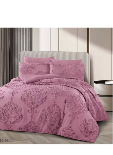 Baig 6Pcs King Size Bed Sheets &amp; Duvet Cover Set - 220X240cm - Soft, Comfortable, Ac-1 Elegant Bedding Ensemble