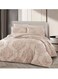 طقم ملاءات سرير وغطاء لحاف من بيج، 6 قطع، مقاس كينج - 220×240 سم - ناعم ومريح وأنيق (AC-1)