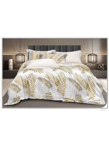 طقم لحاف مفرد عام مع غطاء ثابت، طقم ملاءات سرير من 4 قطع، قطن 100%